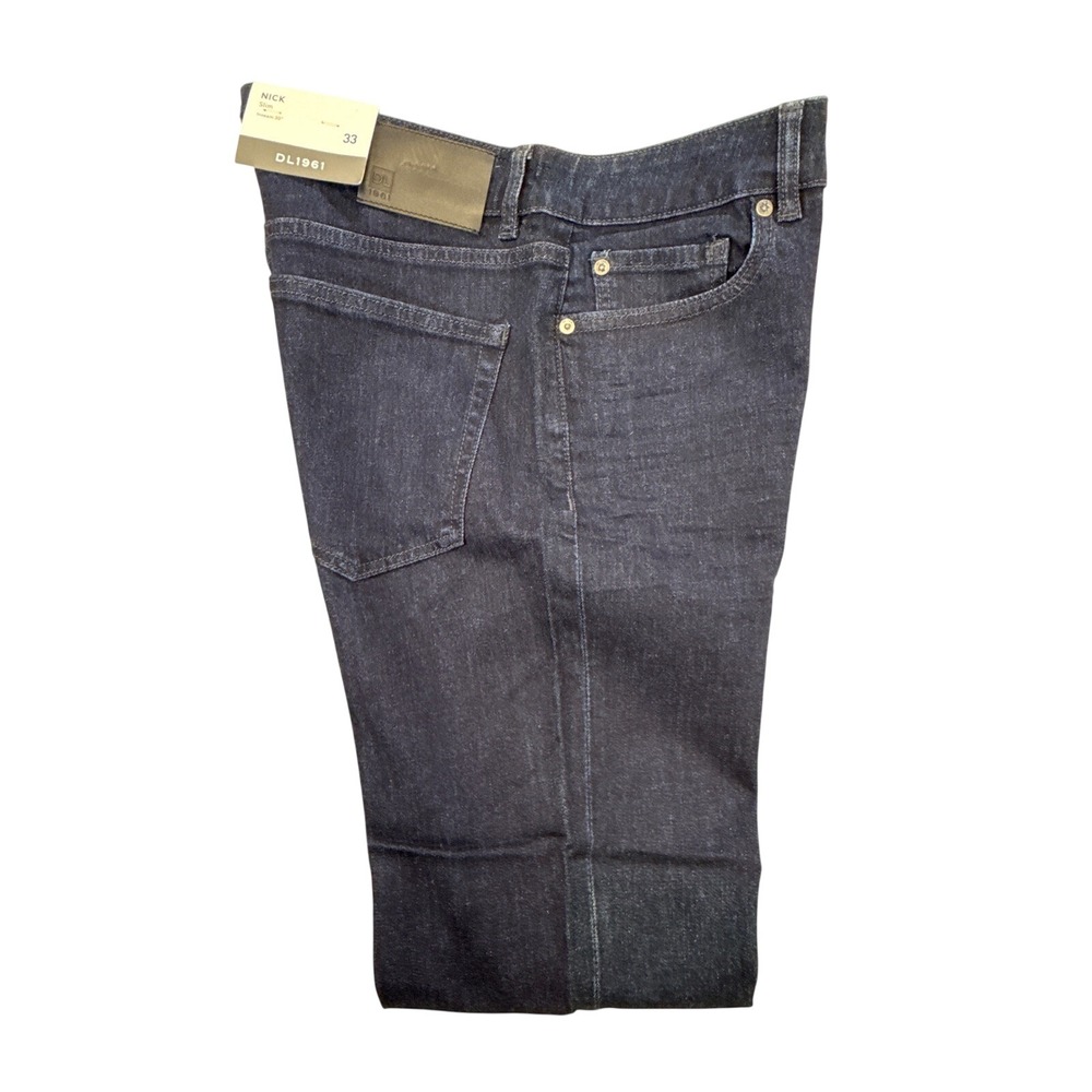 DL1961 Nick Slim Fit Mens Jeans Dark Indigo Blue Sustainable Denim 33x30 NWT